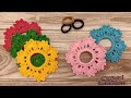 توكة شعر بناتي بالكروشيه بـ ٥ جرام خيط بس Crochet Hair Tie