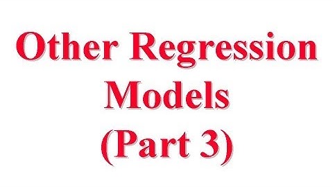 CSE567-13-15C: Other Regression Models for Computer System Performance Evaluation