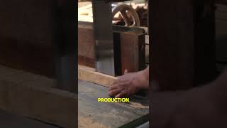 Precision cutting teak wood to create strong and high-quality furniture components.