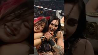 MONDAY NIGHT RHIYO. 🏆🖤 Rhea Ripley & Iyo Sky are your NEW WWE Women’s Tag Team Champs! #WWERaw