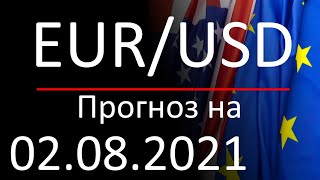 Курс доллара Eur Usd на сегодня. Прогноз форекс евро доллар на 02.08.2021. Forex. Трейдинг с нуля.