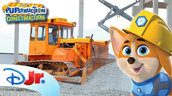 Let's Build with a Bulldozer with Pupstruction Construction! 🚧🐾 | @disneyjr