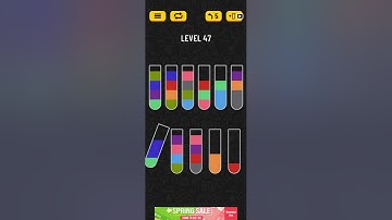 Solve Water Sort Puzzle easily - Level 47 🤓