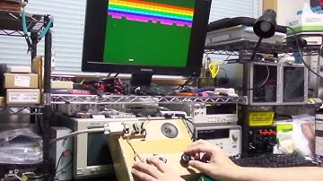 breakout game with homebrewed FPGA board that I made.