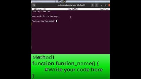 Shell scripting - Creating Functions Part 1
