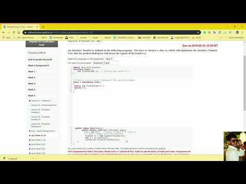 NPTEL JAVA WEEK 5 QUESTIONS ANSWER