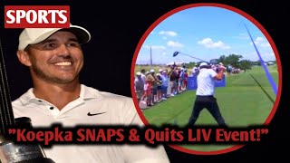 Brooks Koepka Explodes at LIV Dallas, Smashes Tee Marker & Withdraws Mid-Round