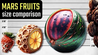 What If Mars Grew Fruits? Martian Fruits Size Comparison