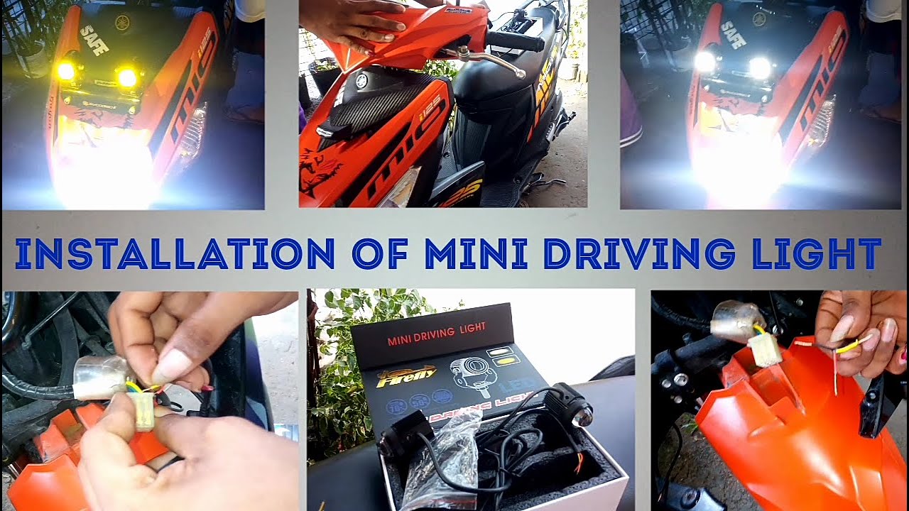 Installation of Mini Driving Light in Mio i 125 Putting another extra