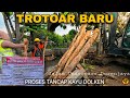 PROSES TANCAP KAYU DOLKEN❗️Penguat Turap Proyek Trotoar Underpass Duren Jaya Bekasi Timur #kdm