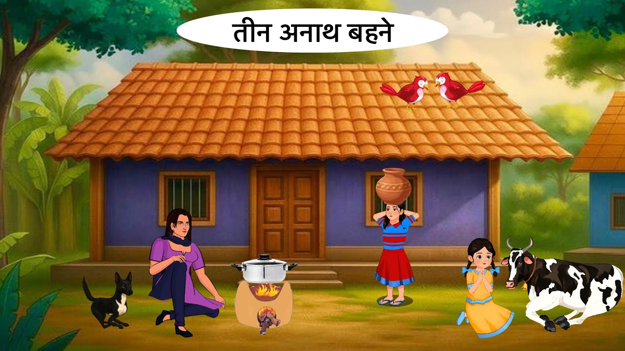 तीन अनाथ बहने || Hindi Kahani || Moral Stories || Kahaniya Hindi || Cartoon Animated Story 