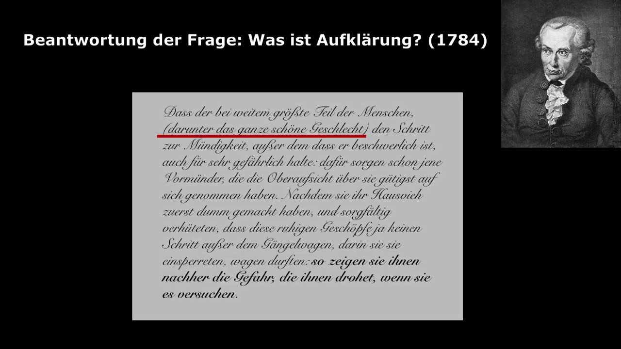 AUFKLÄRUNG: Erklärvideo zu Kants Text \
