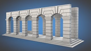Modeling a Building Facade in C4D - 03: The Arches - Part 02 | Cinema 4D Tutorial