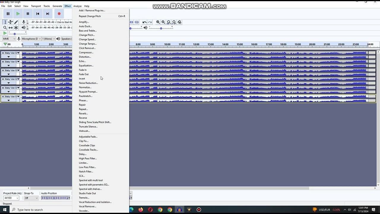How to Make G Major Using Audacity and VideoPad Video Editor