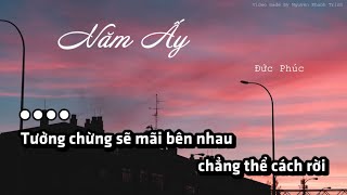 [KARAOKE TONE NỮ THẤP] Năm Ấy - Đức Phúc