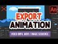 How To EXPORT Animations from Adobe Animate CC to Video Files (mp4)