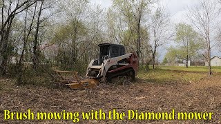 Brush Mowing A Lot With The Diamond Mower