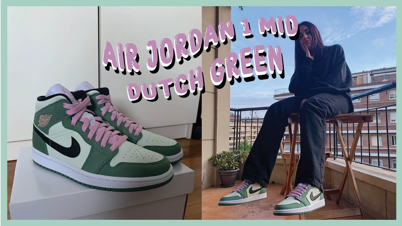 dutch green mid jordans