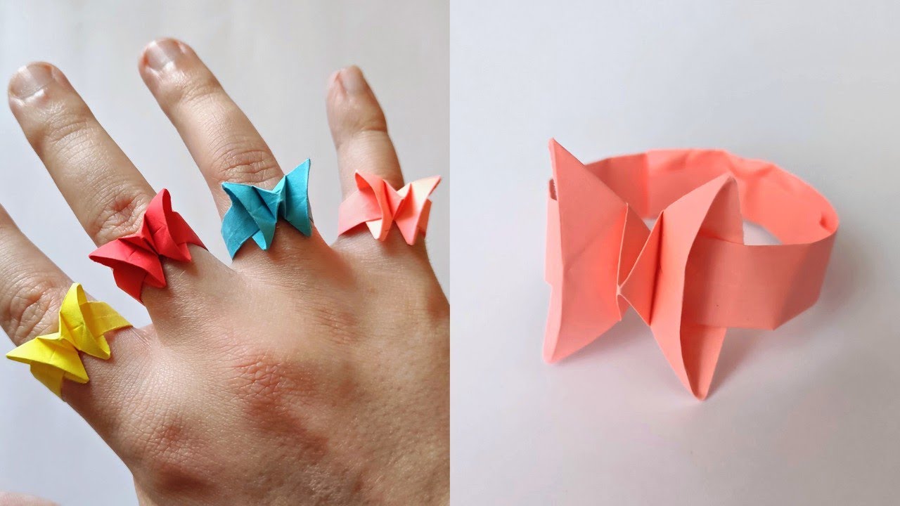 DIY Cute Origami Butterfly Ring Tutorial | origami, paper, butterflies,  tutorial | How to make a Paper Butterfly Finger Ring :) | By Kids Art &  Craft | Hello everyone, next we