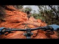 Riding the infamous highline in sedona with hardtail party   dusty betty