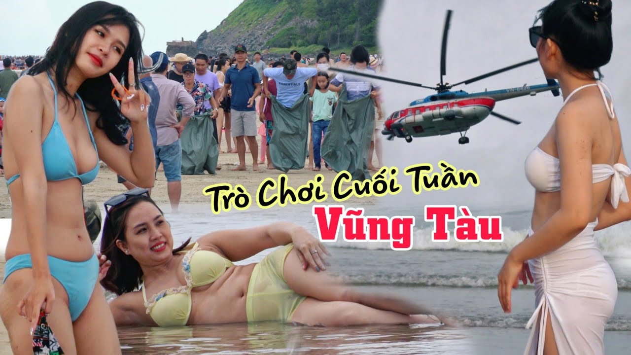 Quá đông vui nhiều trò chơi cuối tuần ở Bãi Sau Vũng Tàu