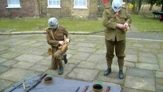 The Rifles Living History Society,Gas Drill,Changing Gas Hoods.