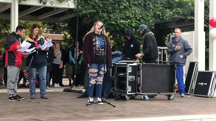 Gracie Hudelson Singing the National Anthem ALS Tu...