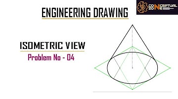 Engineering Drawing: Isometric View (Problem 4)