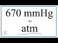 Conversion of mm of Mercury to Atmospheres