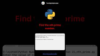 Day 21: Find the nth prime Number in Python