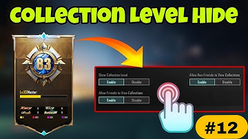 How to hide collection level in bgmi, Collection level kese badhaye | Aspiring collector Hide Part12