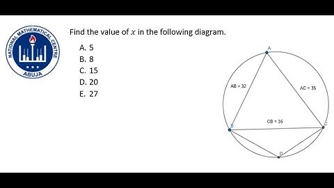 2020 NMC Nigerian Mathematics Olympiad 1st Round Senior  P27 Special Maths Academy