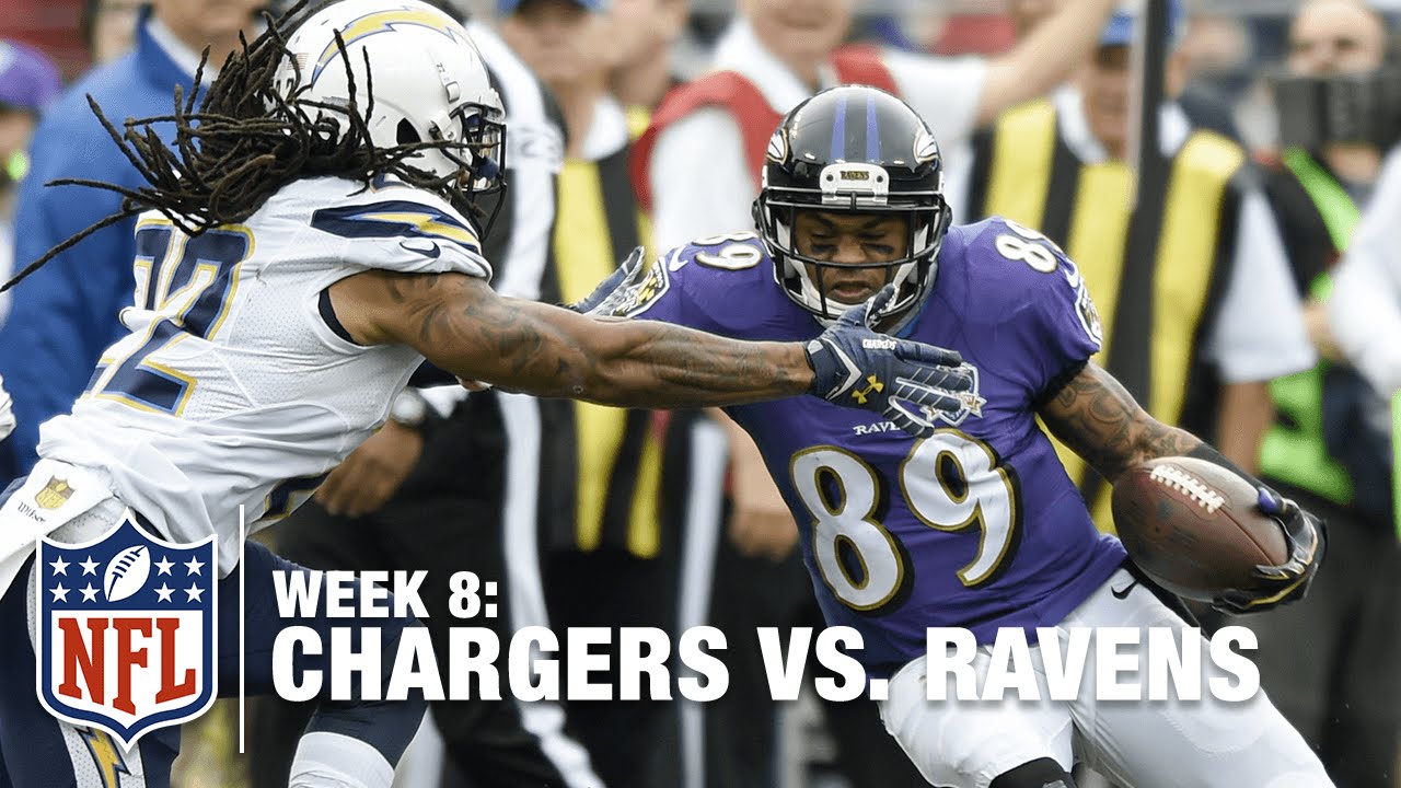 Steve Smith Moves Into the Top 10 All-Time in Rec. Yards | Chargers vs. Ravens | NFL