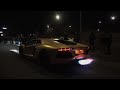 Lamborghini aventador with capristo exhaust  loud revsflames acceleration  start up