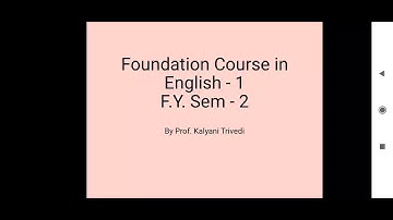 F.Y.B.Com_Sem-2_English_Unit-5_Lecture-1_By Prof. Kalyani Trivedi