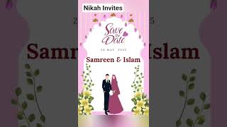 Wedding invitation video | Nikah invitations | custom card| Canva Wedding Design |Made To Order