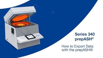 How to Export Data on the prepASH® series 340