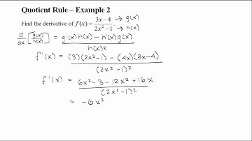 Quotient Rule - Example 2