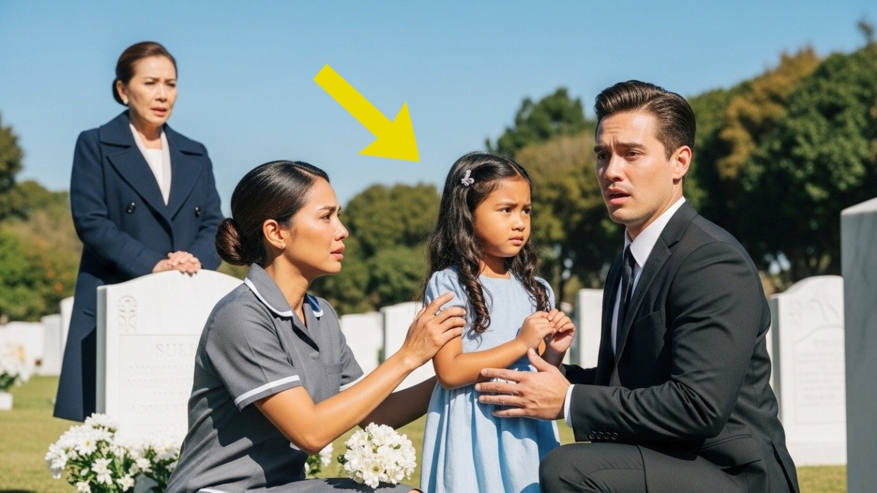 Bilyonaryong Ama Dumalaw sa Libingan ng Anak… Isang Janitor at Bata ang Nagpabago sa Lahat