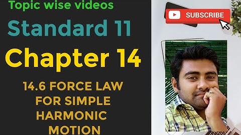 NCERT Physics class 11 chapter 14 14.6 FORCE LAW FOR SIMPLE HARMONIC MOTION