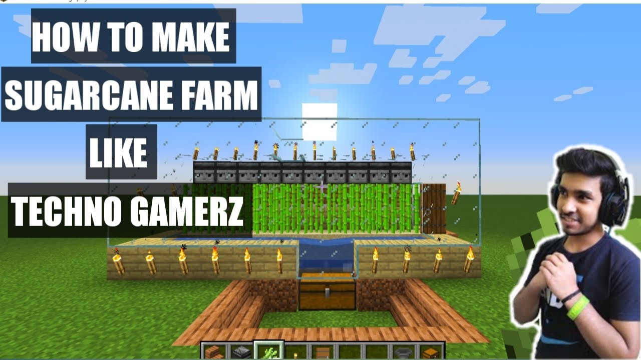 HOW TO MAKE UNLIMITED AUTOMATIC SUGARCANE FARM LIKE TECHNO GAMERZ.