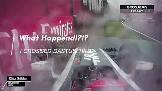 Roman Grosjean Onboard Wall Collision During Formation Lap - Pre Race San Paulo 2017 Gp