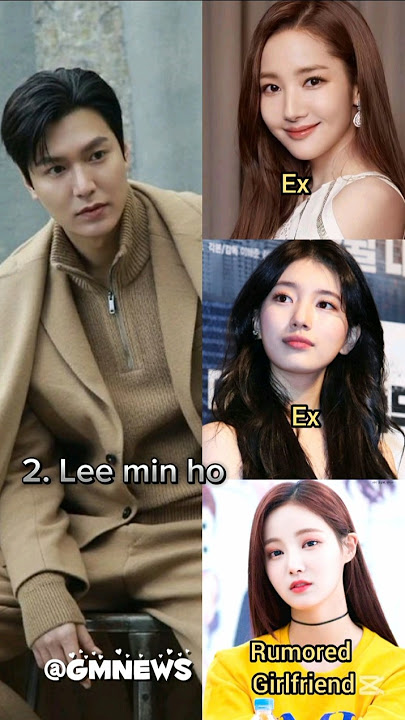 12 Korean actors and their ex and present girlfriends #leeminho #shorts #baesuzy #parkminyoung