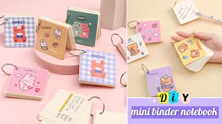 How to make Mini Single Ring Binder Notebook at your home _ DIY binder journal notebook