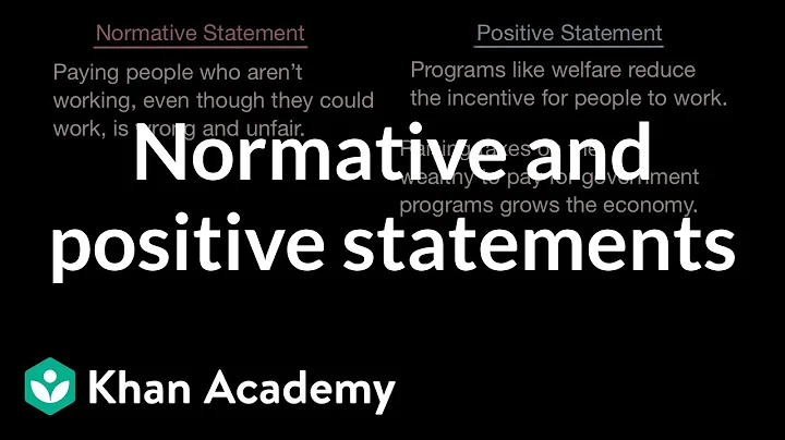 Normative and positive statements | Basic economics concepts | AP Macroeconomics | Khan Academy