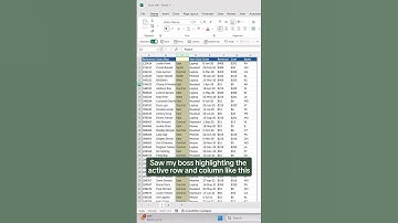 Auto Highlight Row and Columns in Excel | excel Important Tips and Tricks  #excel #exceltips