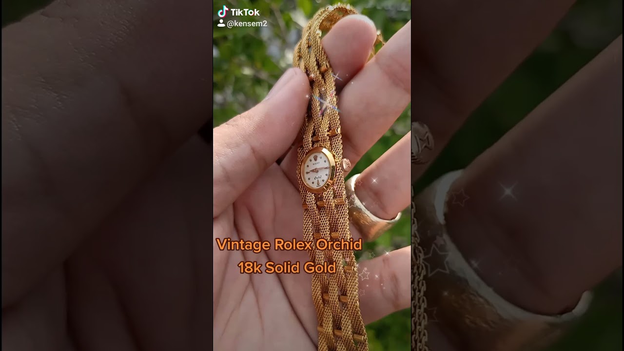Vintage Rolex Orchid 18k Solid Gold