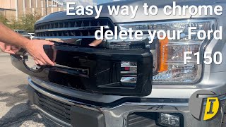 Trim Illusion 18-20 F150 Patented Chrome Delete Install