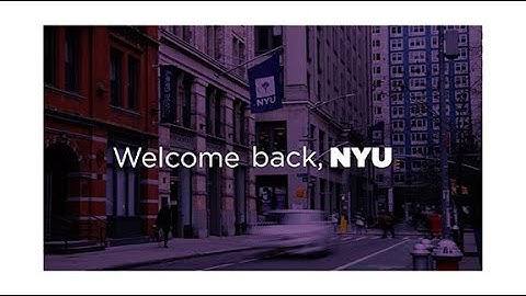 Welcome back, NYU!