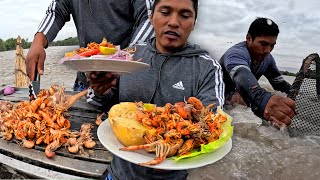 CAMARONES a la PARRILLA. Vean como PESCAMOS y Cocinamos a orillas del rio